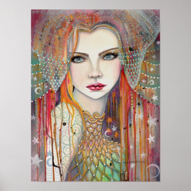 Affiche Fantaisie de femme gitane magnifique (Devant)