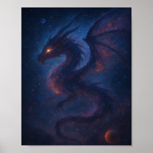 Affiche Fantaisie de la nébuleuse du dragon galactique
