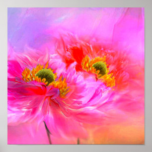 Affiche Fantaisie florale
