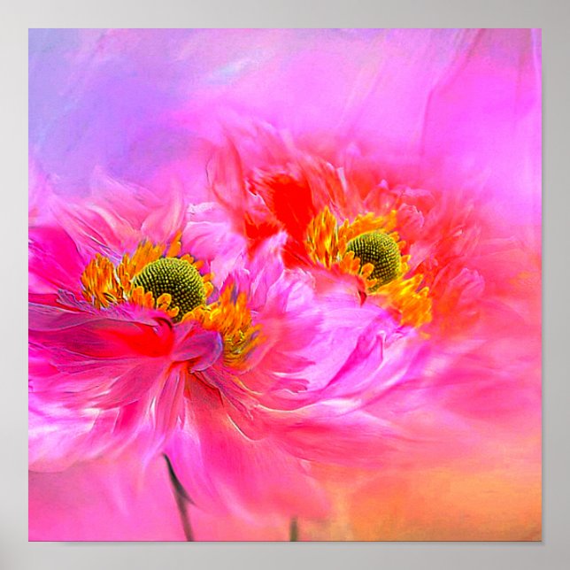 Affiche Fantaisie florale (Devant)