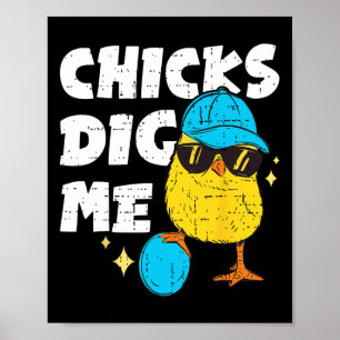 Affiche Fantaisie Poussins Me Creuser Pour Hommes Garçons