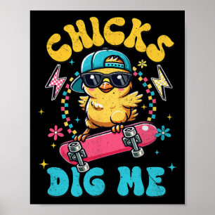 Affiche Fantaisie Poussins Me Creuser Pour Hommes Garçons
