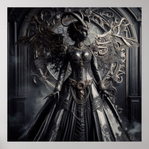 Affiche Fantaisie Steampunk Ténèbres Démon Mode