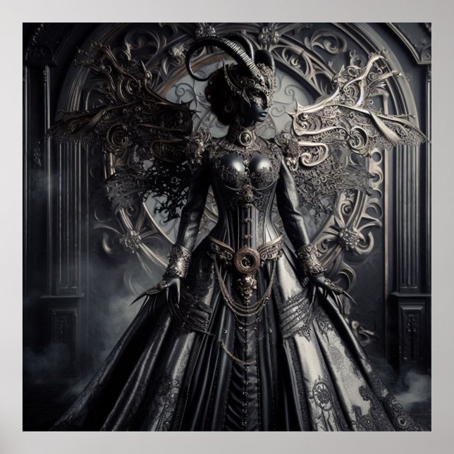 Affiche Fantaisie Steampunk Ténèbres Démon Mode  (Devant)