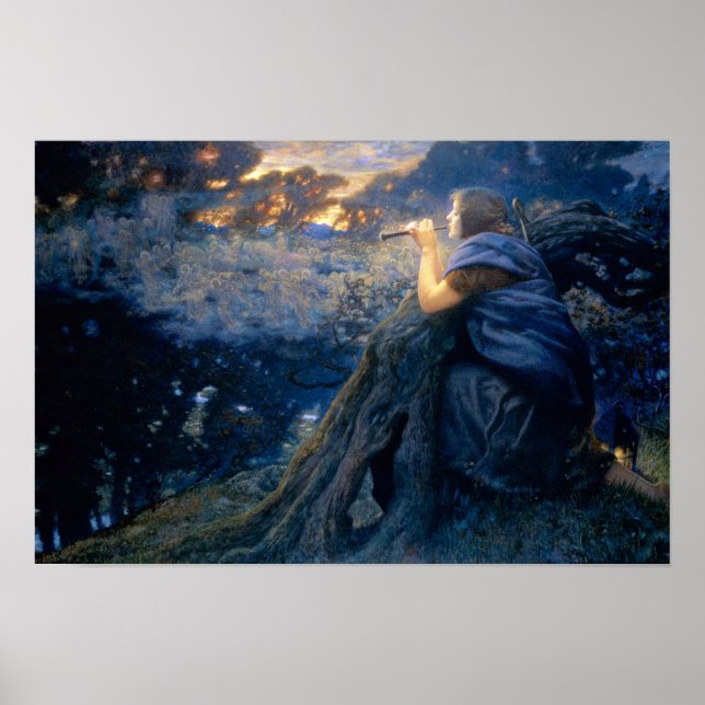 Affiche Fantaisies du crépuscule par Edward Robert Hughes (Devant)