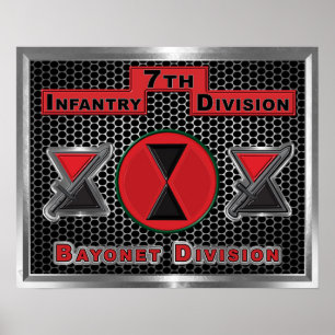Affiche Fantastique 7e division d'infanterie "Bayonet Divi