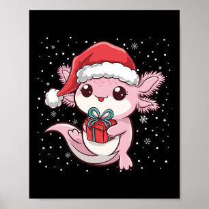 Affiche Fantastique Axolotl Noël Axolotl Hommes Femmes