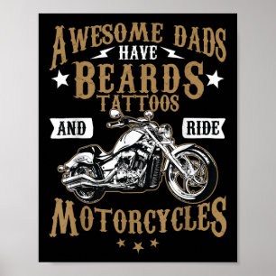 Affiche Fantastique Chemise De Barbe Awesome Dads Tatouage
