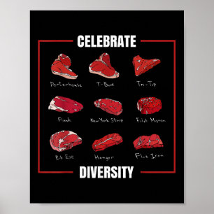 Affiche Fantastique Chemise En Steak Célébrer La Diversité