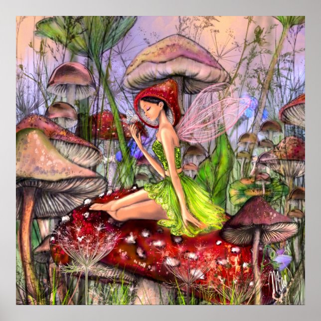 Affiche Fantastique de Champignons (Devant)