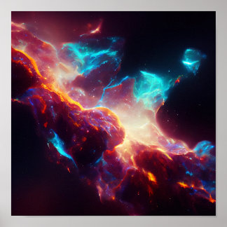 Affiche Fantastique Nebula Abstract Space 6