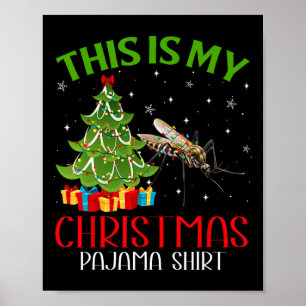 Affiche Fantastique Noël Père Noël Lumières C'Est Mon Chri