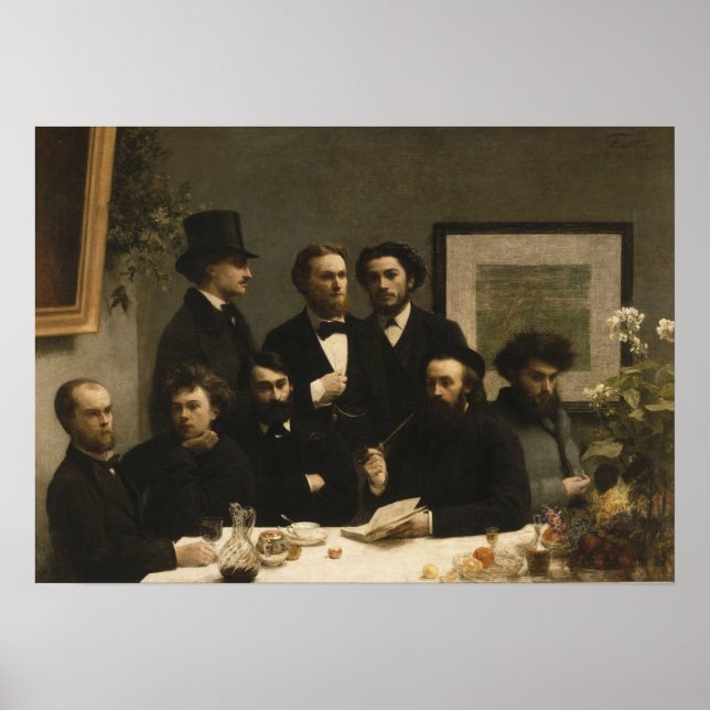 Affiche Fantin-Latour - Autour de la table (Devant)