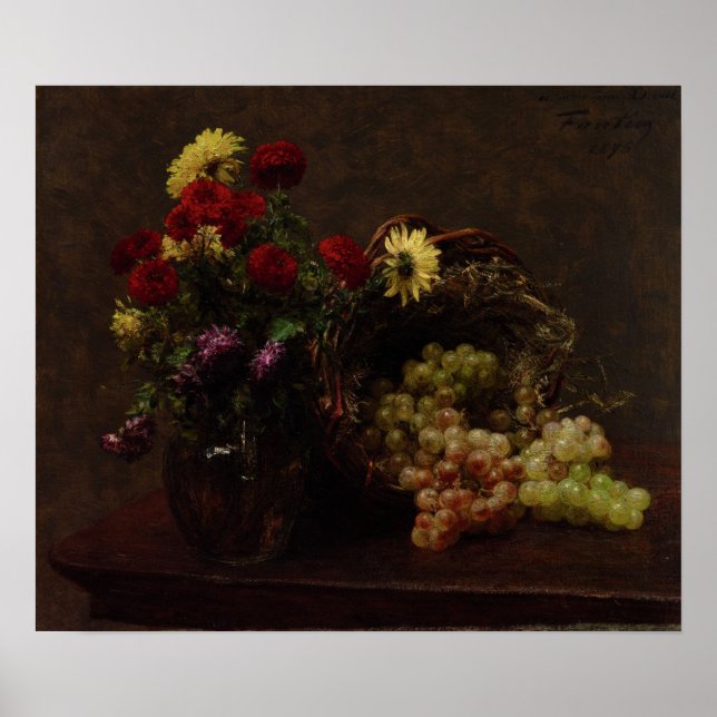 Affiche Fantin-Latour - Flowers And Grapes (Devant)