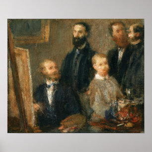 Affiche Fantin-Latour - Manet dans son atelier