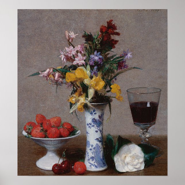 Affiche Fantin-Latour - Nature morte 1869 (Devant)