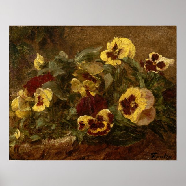 Affiche Fantin-Latour - Pansies (Devant)