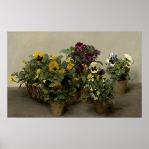 Affiche Fantin-Latour - Pansies