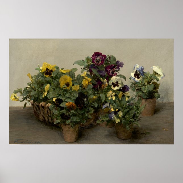 Affiche Fantin-Latour - Pansies (Devant)