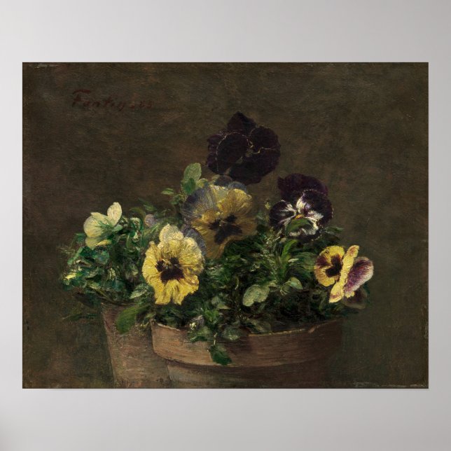 Affiche Fantin-Latour - Pansies en pointillés (Devant)