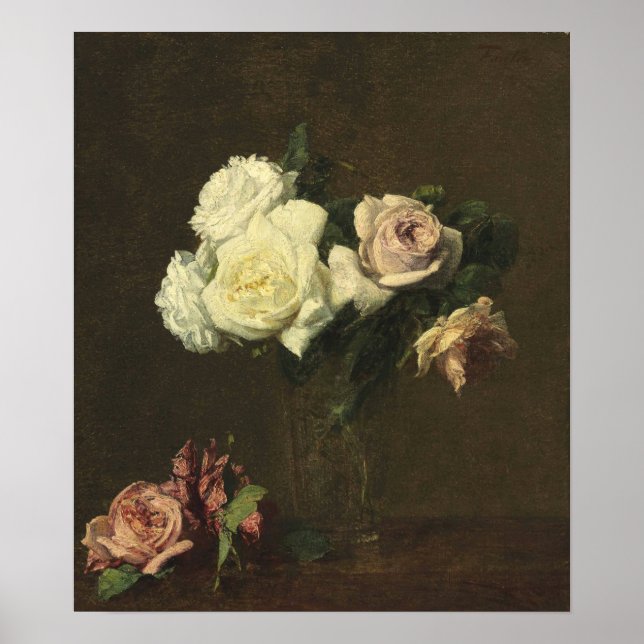 Affiche Fantin-Latour - Roses (Devant)
