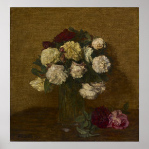 Affiche Fantin-Latour - Roses Dans Un Vase