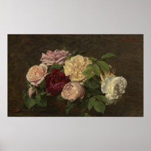 Affiche Fantin-Latour - Roses De Nice Sur Une Table A
