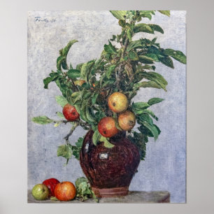Affiche Fantin-Latour - Vase With Apples And Foliage