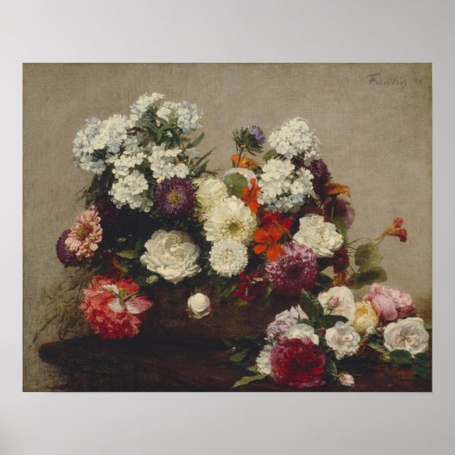 Affiche Fantin-Latour - Vie Encore Avec Fleurs (Devant)