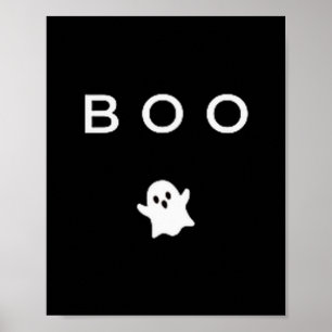 Affiche Fantôme Boo Halloween Subtil Minimaliste Automne D