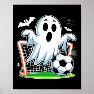 Affiche Fantôme Boo Jouant au Football Drôle de Football d