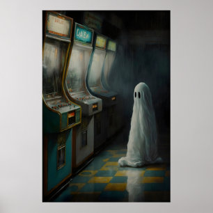 Affiche Fantôme dans une salle d'arcade abandonnée, Affich