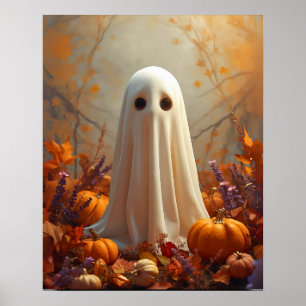 Affiche Fantôme d'automne - Cosy Halloween & Automne Poste