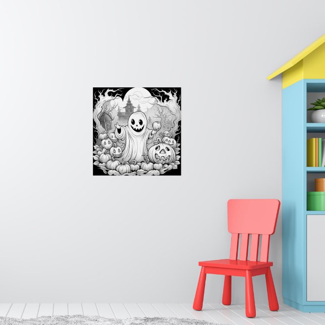 Affiche Fantôme De La Couleur Du Patch Citrouille Vous-Mêm (Pépinière 1)