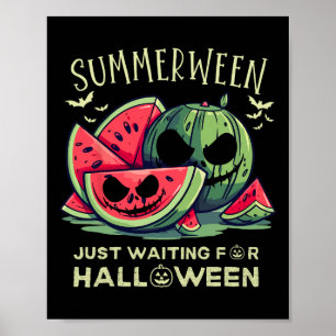 Affiche Fantôme de pastèque Summerween Halloween Ts d'été