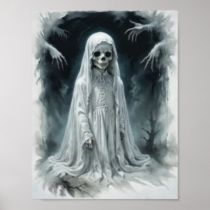 Affiche Fantôme de squelette d'enfant maudit