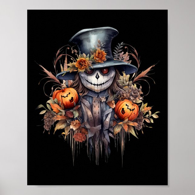 Affiche Fantôme d'Halloween éffrayant (Devant)