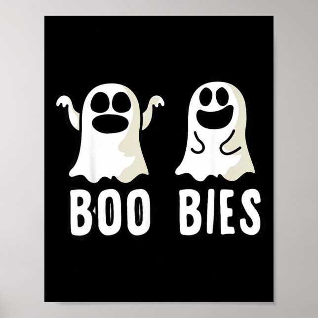 Affiche Fantôme drôle d'Halloween Boo-bies (Devant)