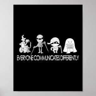 Affiche Fantôme Drôle Tout Le Monde Communique Différemmen