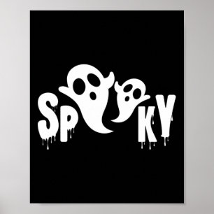 Affiche Fantôme éffrayant - Design Halloween