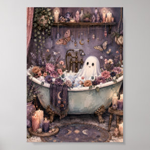 Affiche Fantôme fantaisiste Bubble Bath Floral Whimsigoth