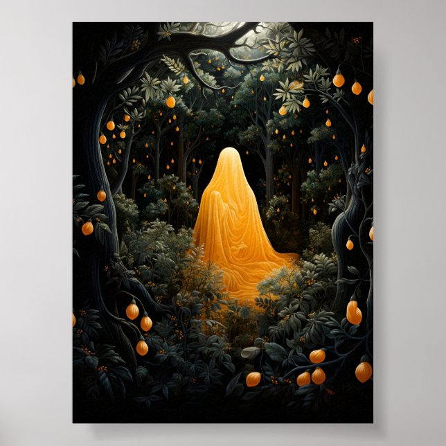 Affiche Fantôme Orange Qui S'Étend Dans L'Ombre Sous Les A (Devant)