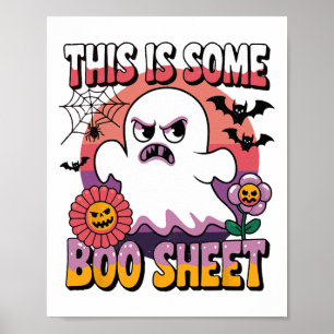 Affiche Fantôme super C'Est Une Feuille De Boo Drôle Hallo