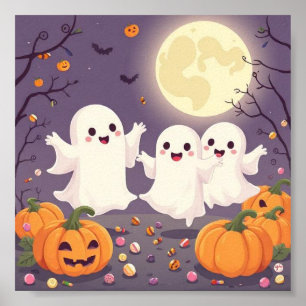 Affiche Fantômes Irrésistiblement Mignons – Halloween Past