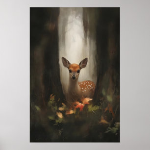 Affiche Faon dans l'impression d'art de cerf bébé de la fo