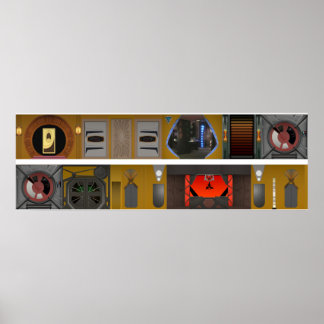 Affiche Far Space Station Promenade Diorama background