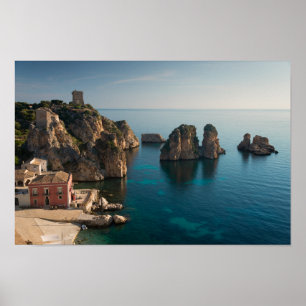 Affiche Faraglioni et Tonnara à Scopello, Sicile