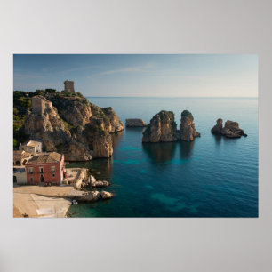 Affiche Faraglioni et Tonnara à Scopello, Sicile