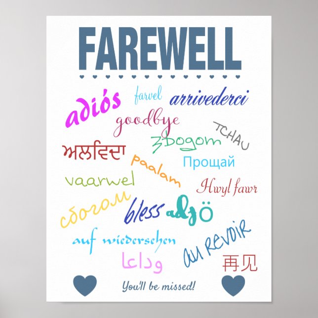 Affiche Farewell Goodbye (Devant)