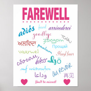 Affiche Farewell Goodbye Leave Party